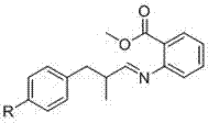 Aromatic aldehyde Schiff base as well as preparation method and application thereof