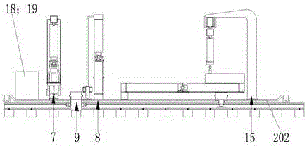 Sleeper replacing machine with swinging first rail lifting device