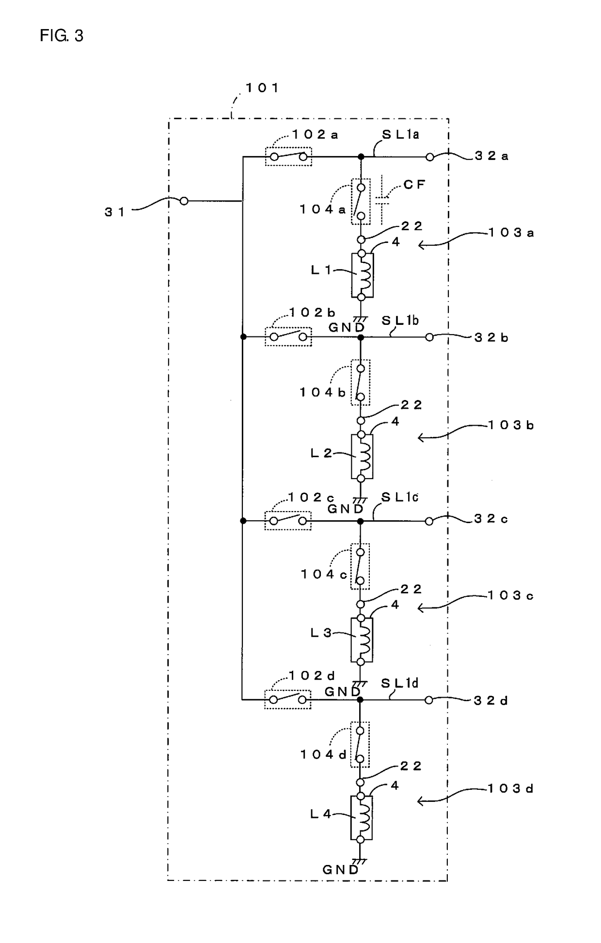 Switching circuit and high frequency module