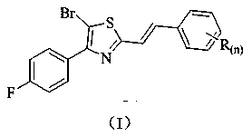 Stilbene analogue containing thiazole ring structure and synthesis method and application thereof