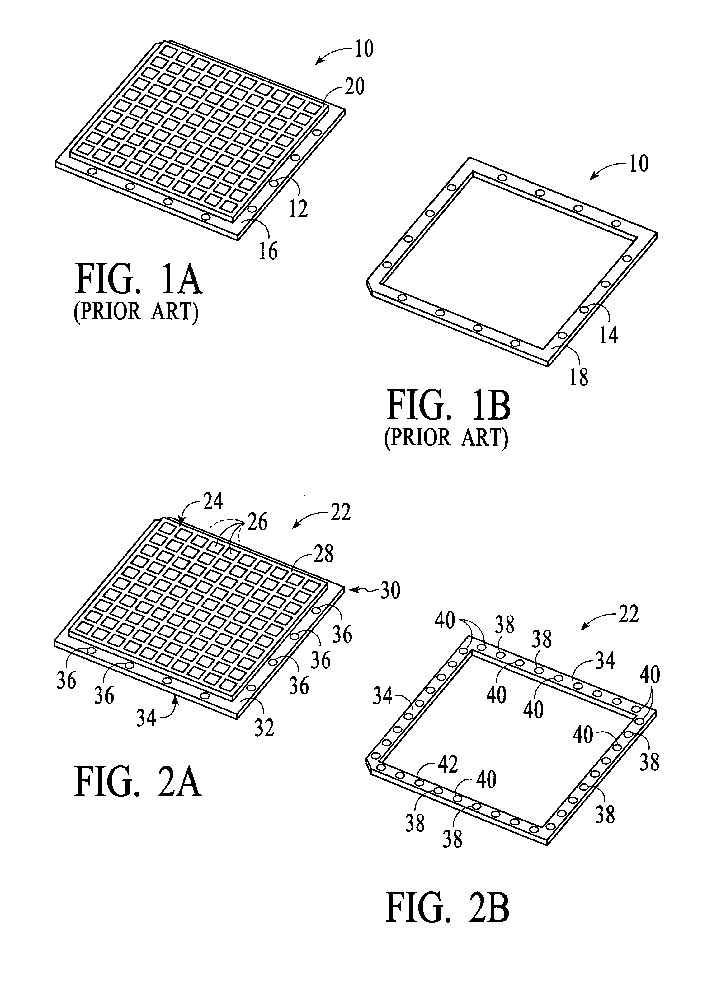 Bare die tray with flat datum surface