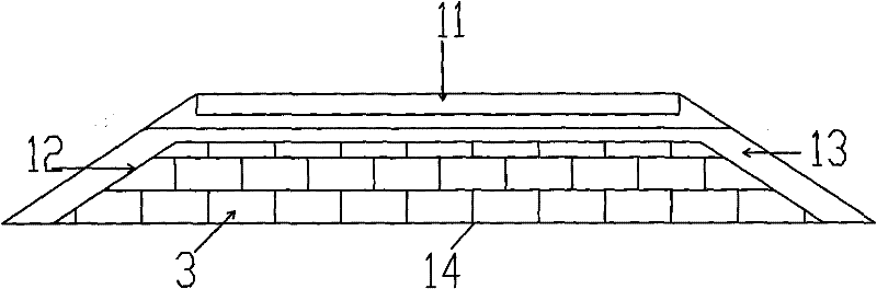 Lightweight building block for roadbed and retaining wall