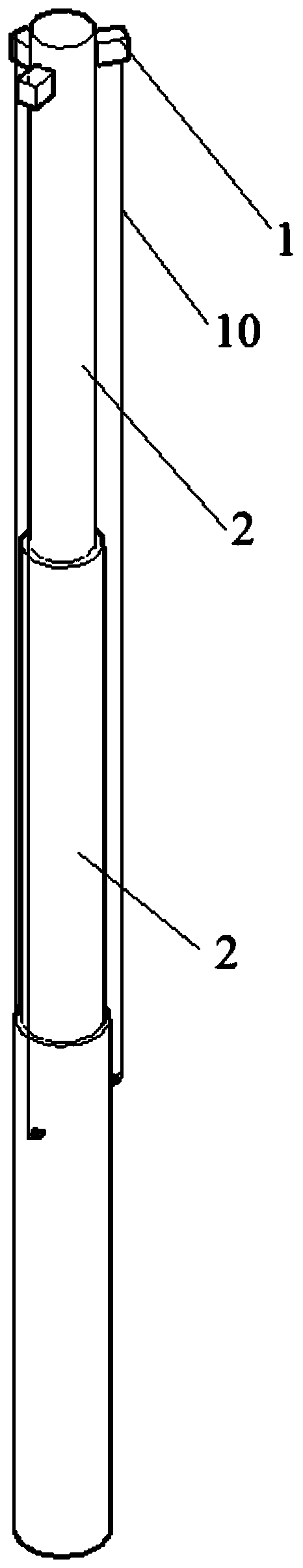 A concrete telescopic conduit based on wireless remote control dry operation