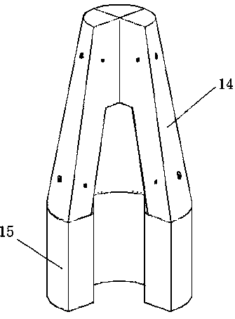 A concrete prefabricated foundation