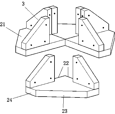 A concrete prefabricated foundation