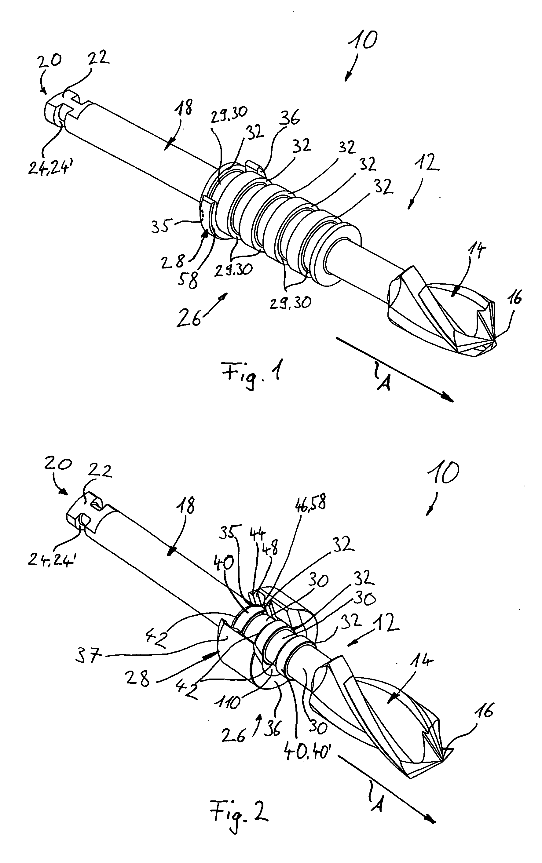 Dental drill device with a stop element