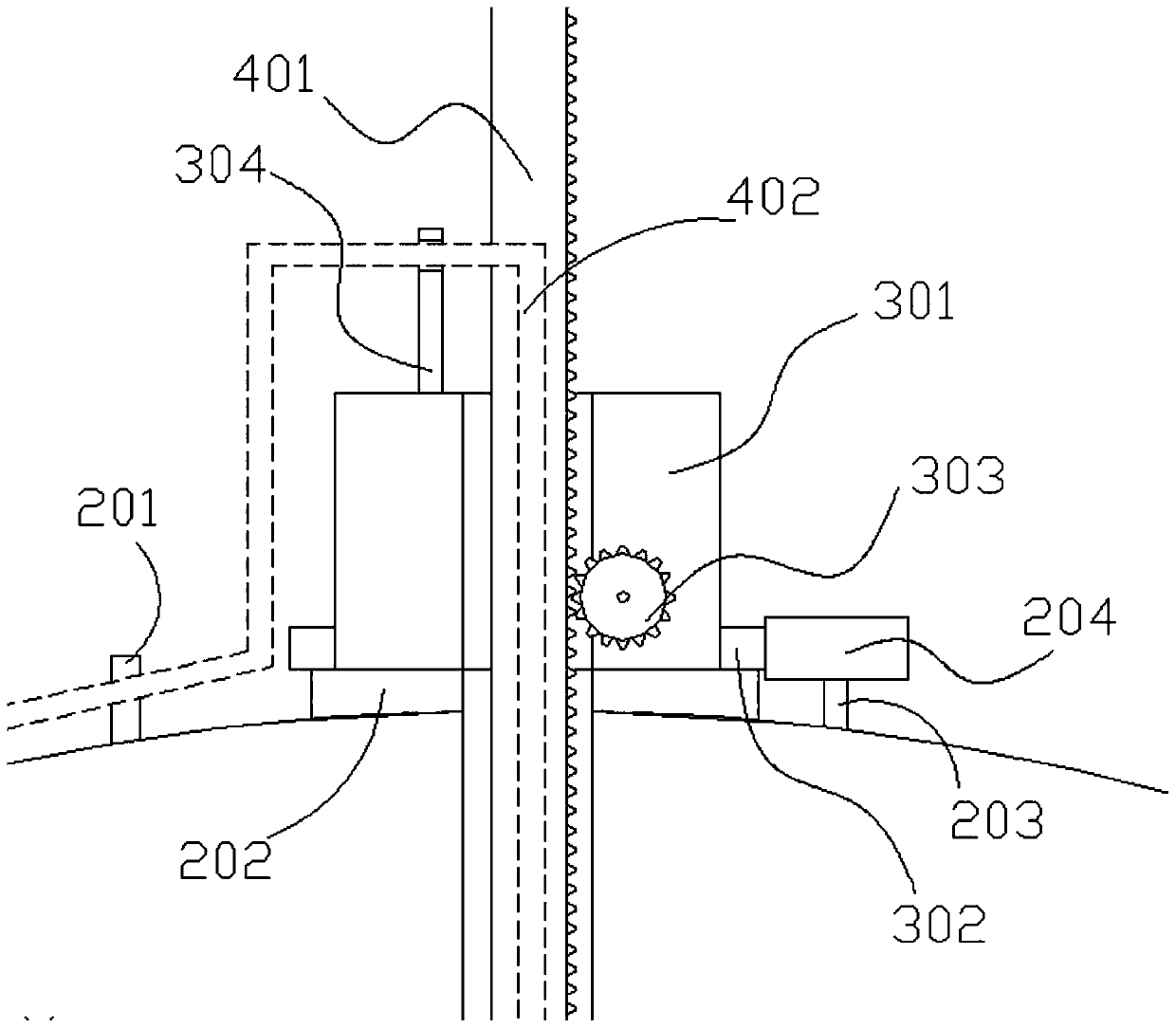 Large crude oil storage tank cleaning jetting device based on ICOWS and method