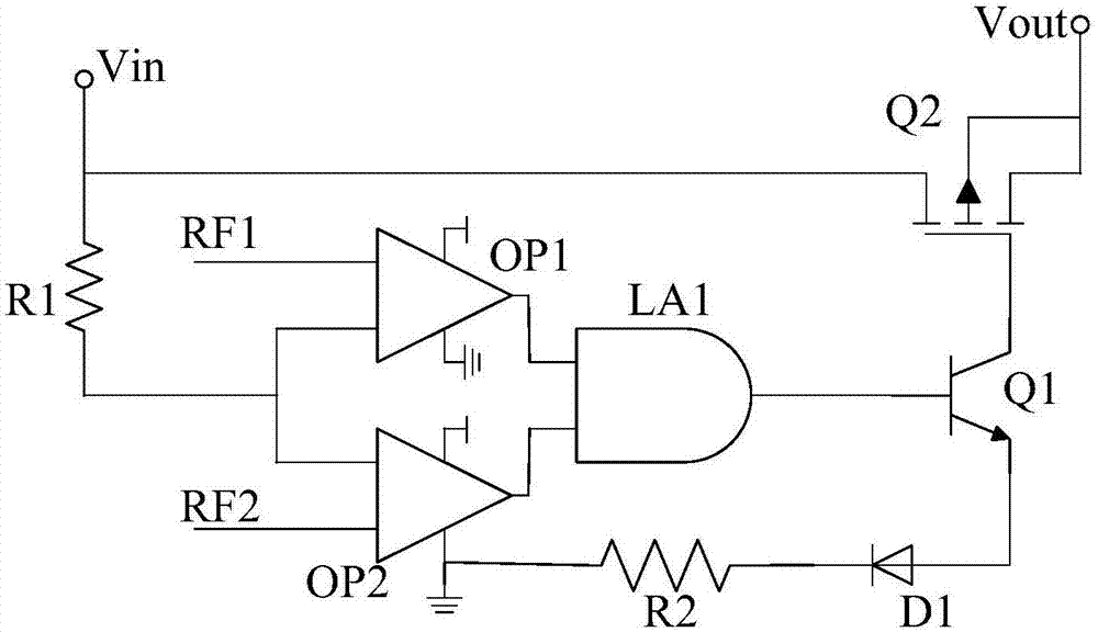Overvoltage and under-voltage detection circuit applied to solar energy storage power supply