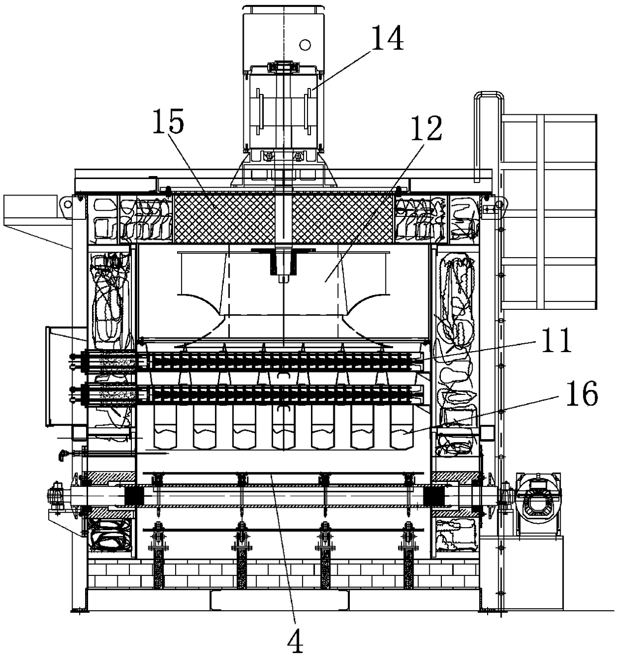 Solid smelting furnace