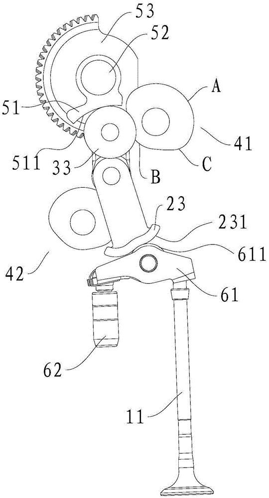 Valve train for engine and vehicle having the same