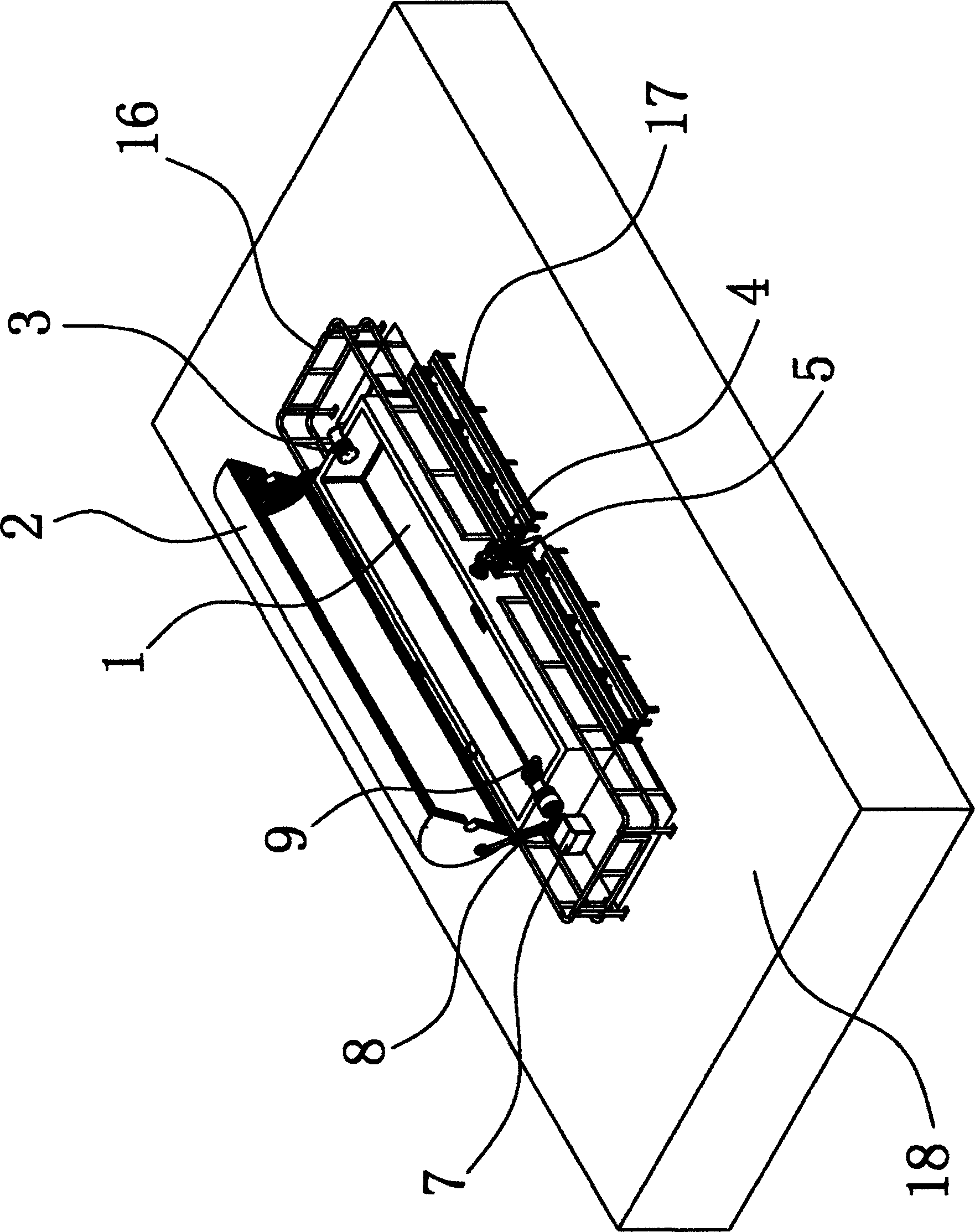 Oyster box-type rock and roll rotational molding machine