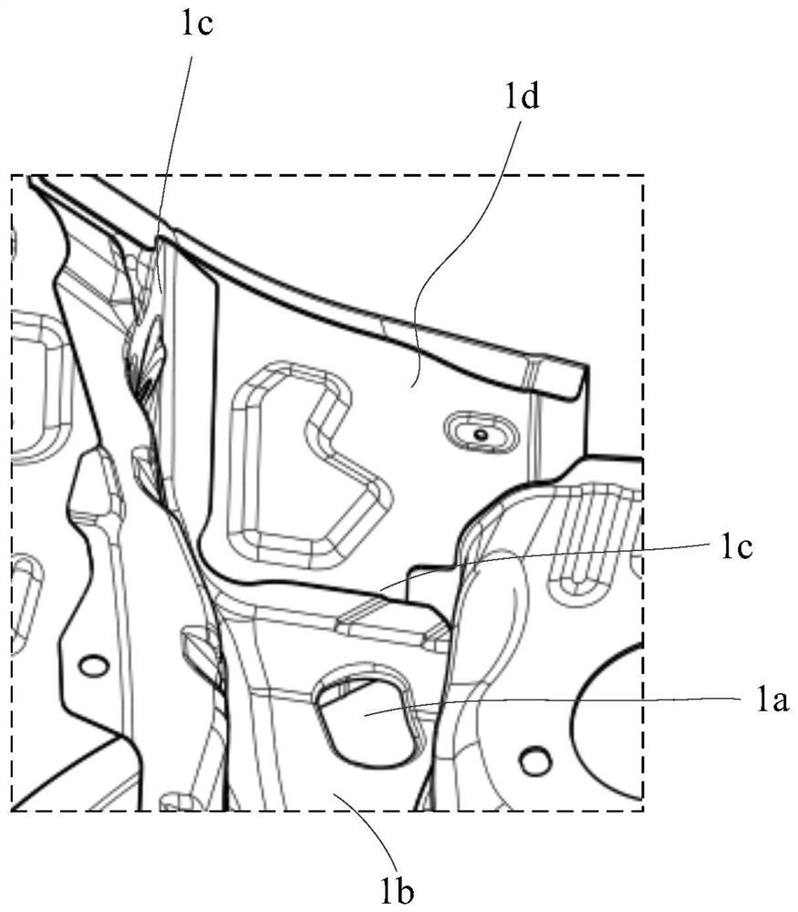 Automobile forecabin gutter channel structure