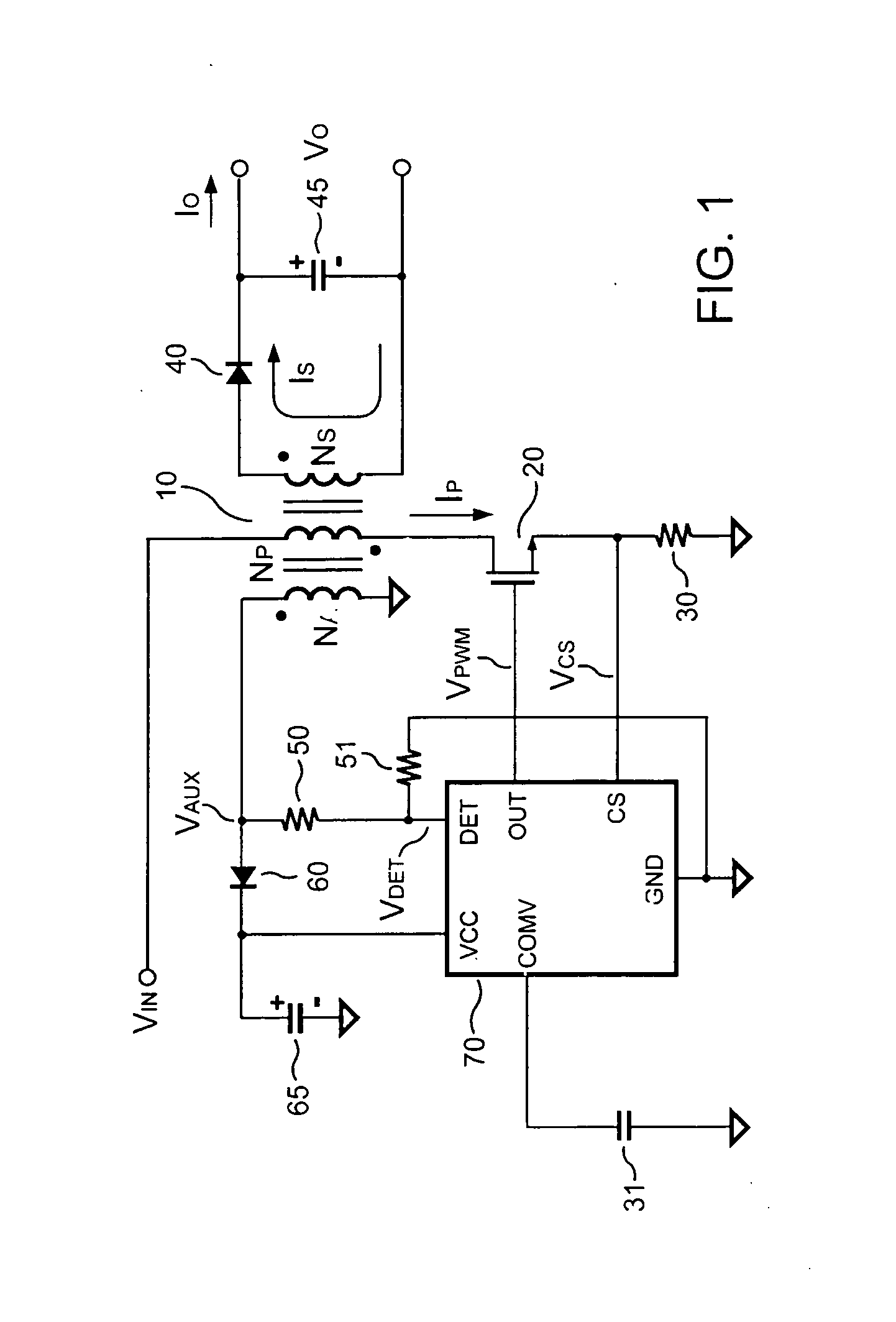 Switching control circuit having off-time modulation to improve efficiency of primary-side controlled power supply