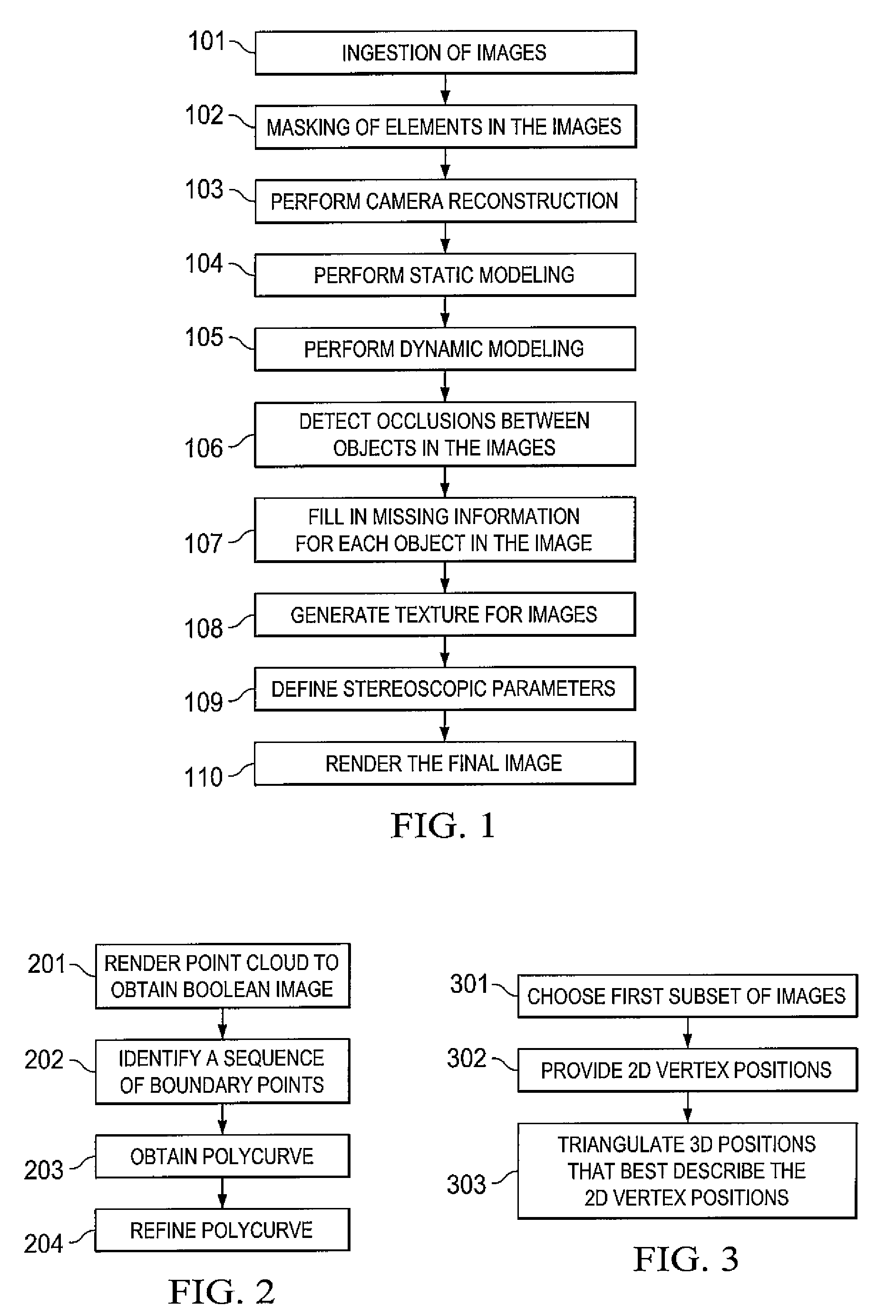 Systems and methods for 2-d to 3-d image conversion using mask to model, or model to mask, conversion