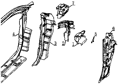 Reinforced structure of hinges on the a-pillar of the body