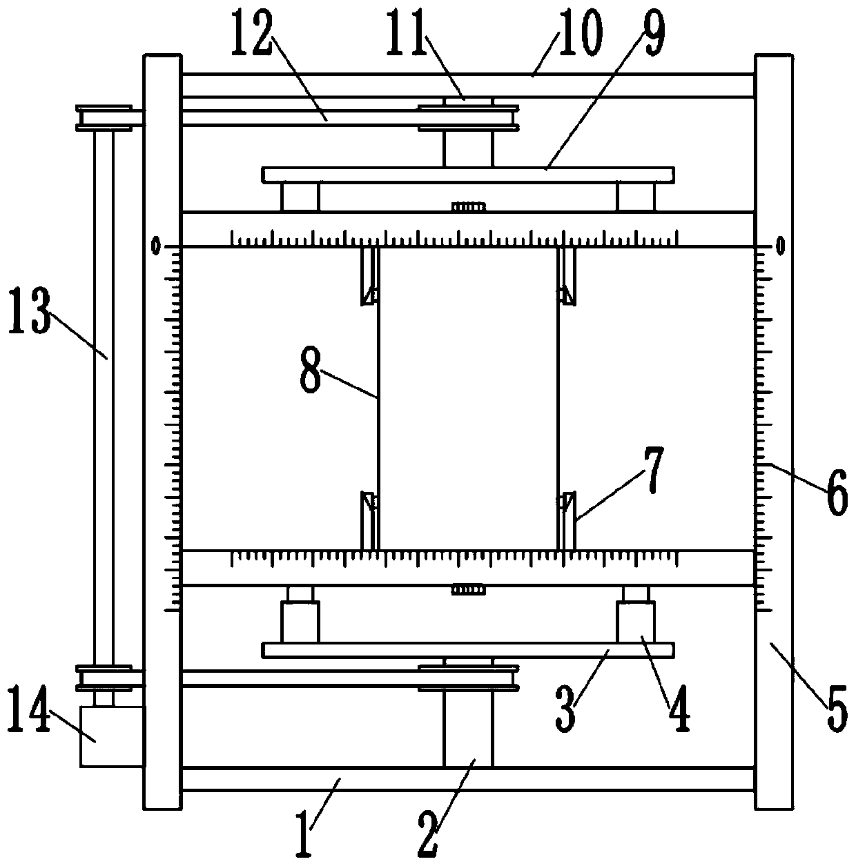 Size detection device with dust removal function for computer case production