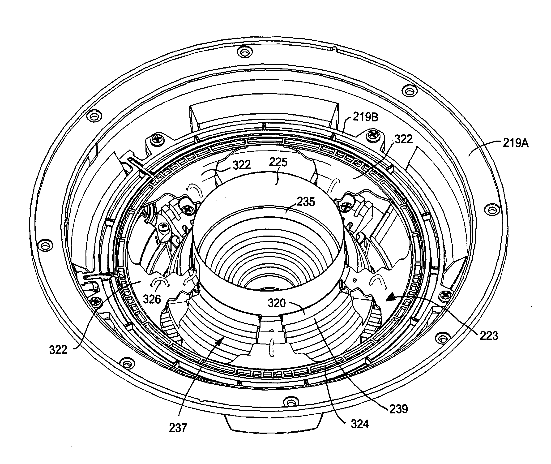 Structure of loudspeaker for reducing thickness and mounting depth