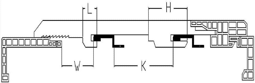 Width-variable wood-plastic door pocket assembly