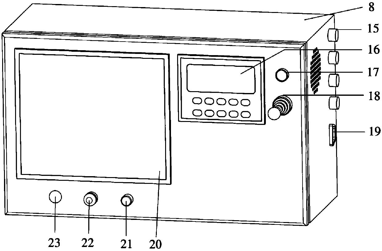 Device for detecting inner tread damage conditions of vehicle tires