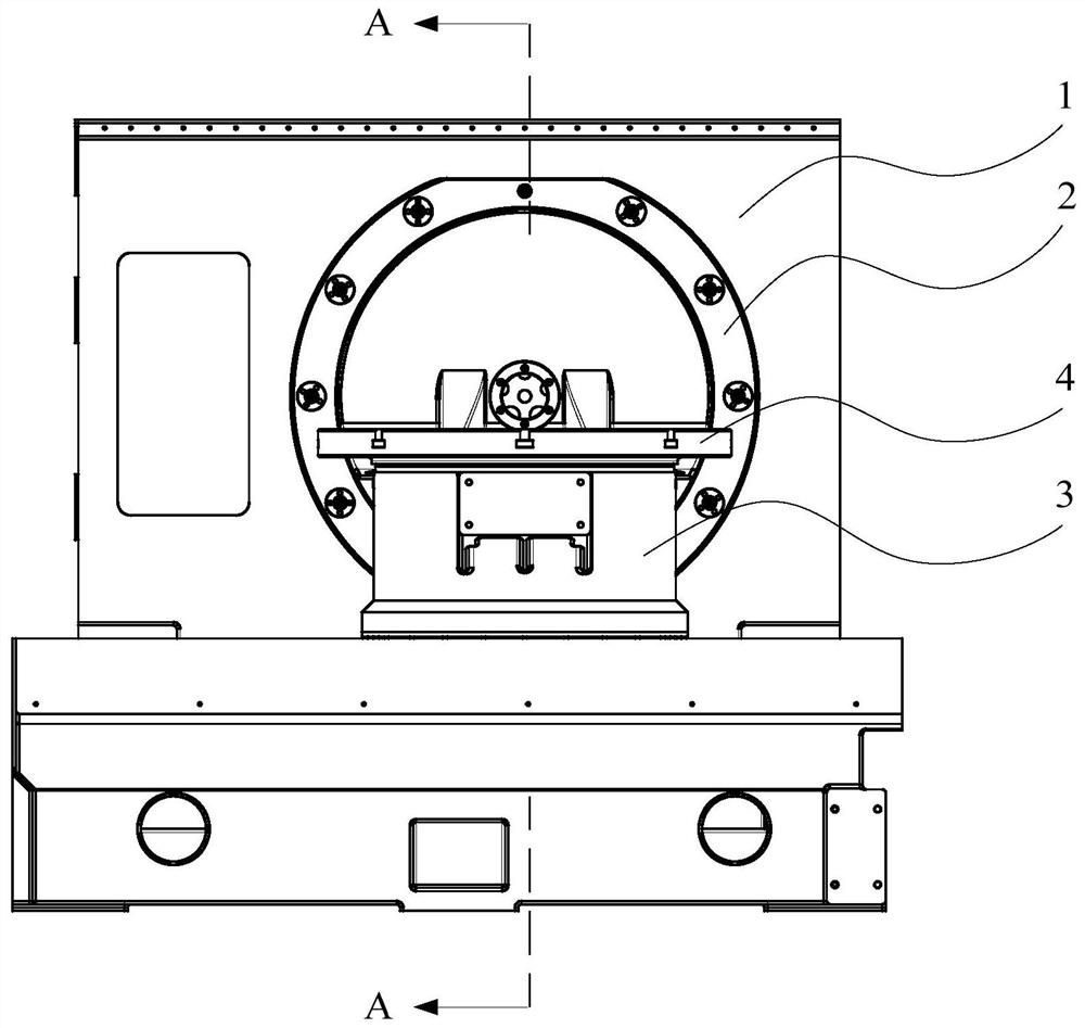 Swing basket assembly and machine tool