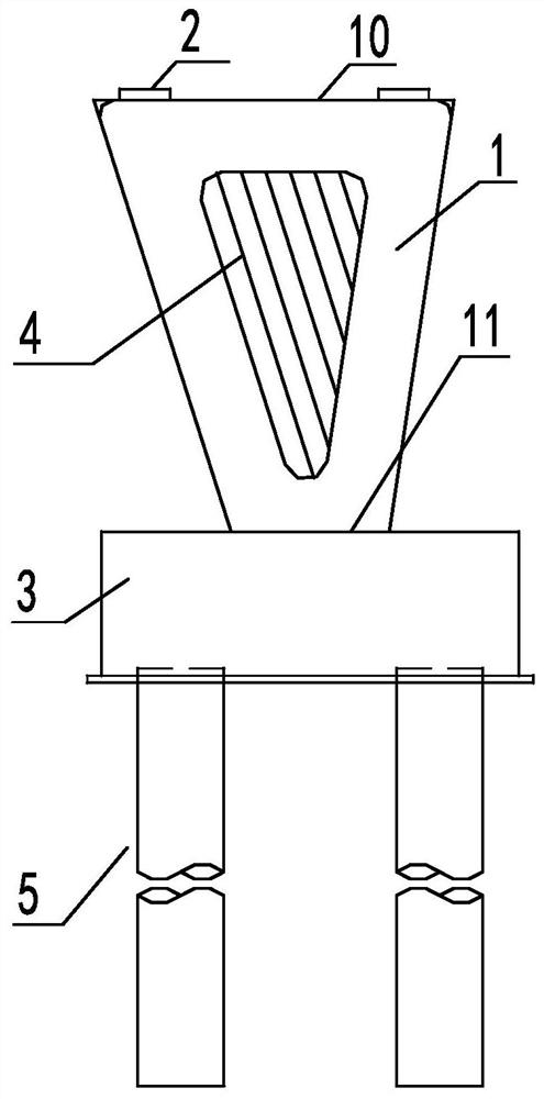 An asymmetric pier and small radius curved bridge