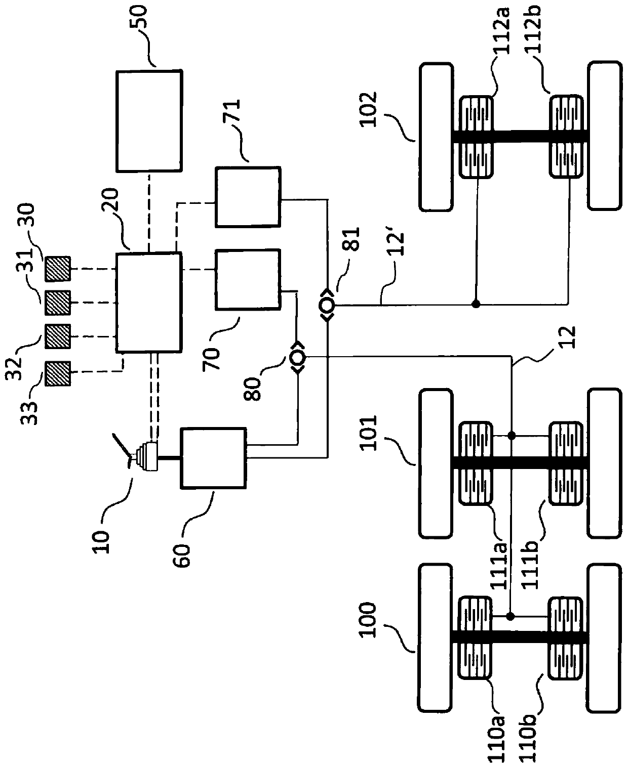 Brake device for a working machine