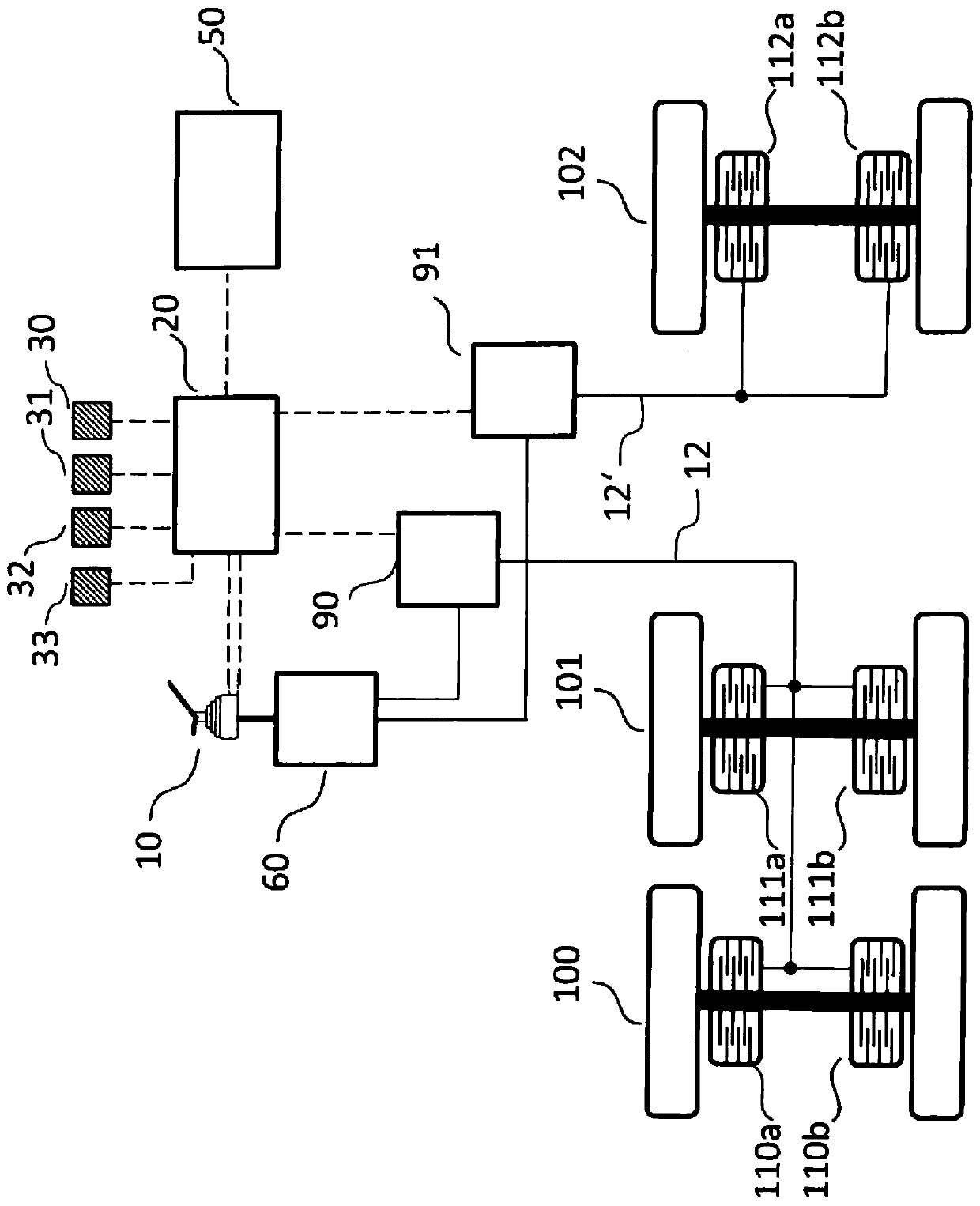 Brake device for a working machine