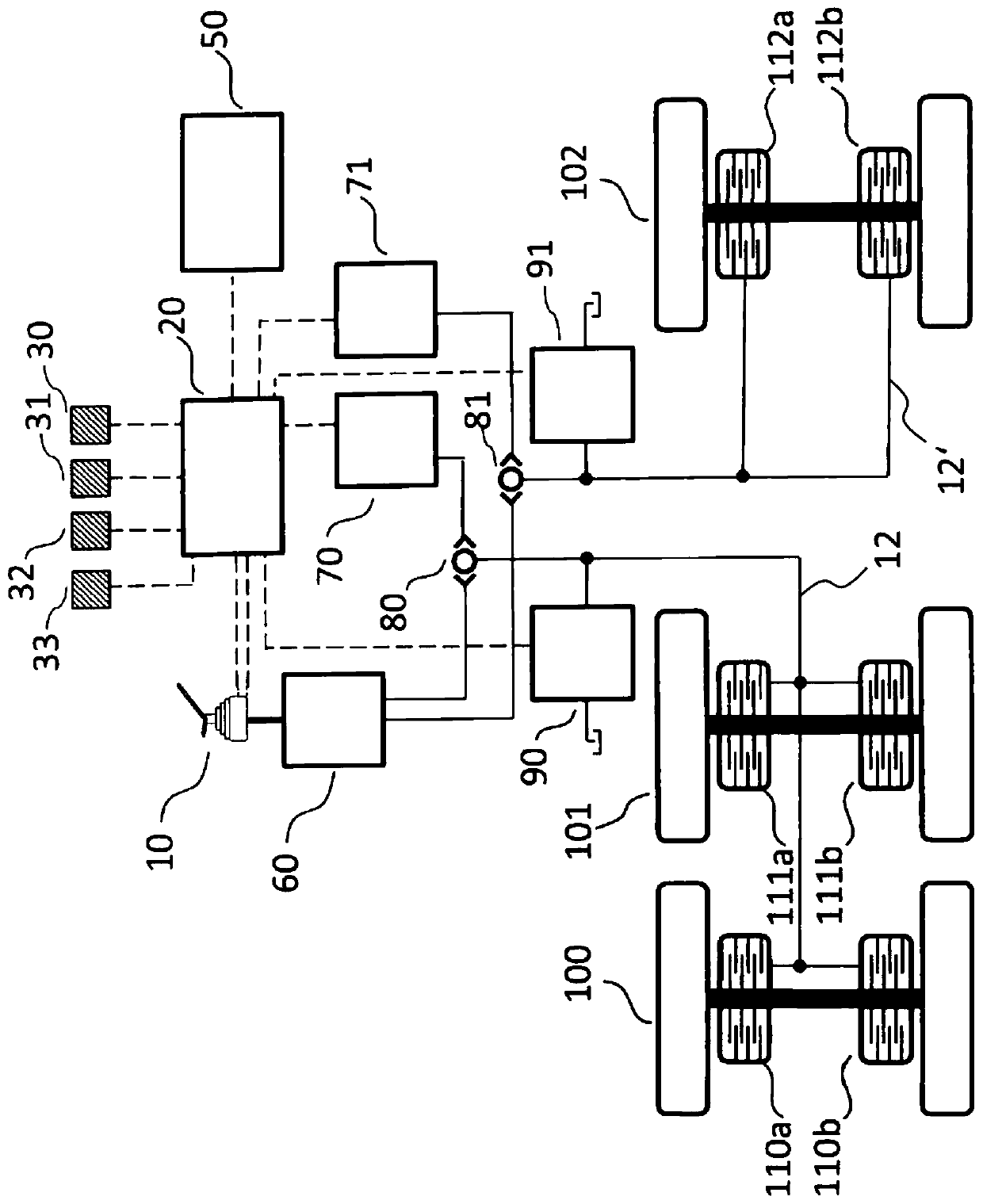 Brake device for a working machine