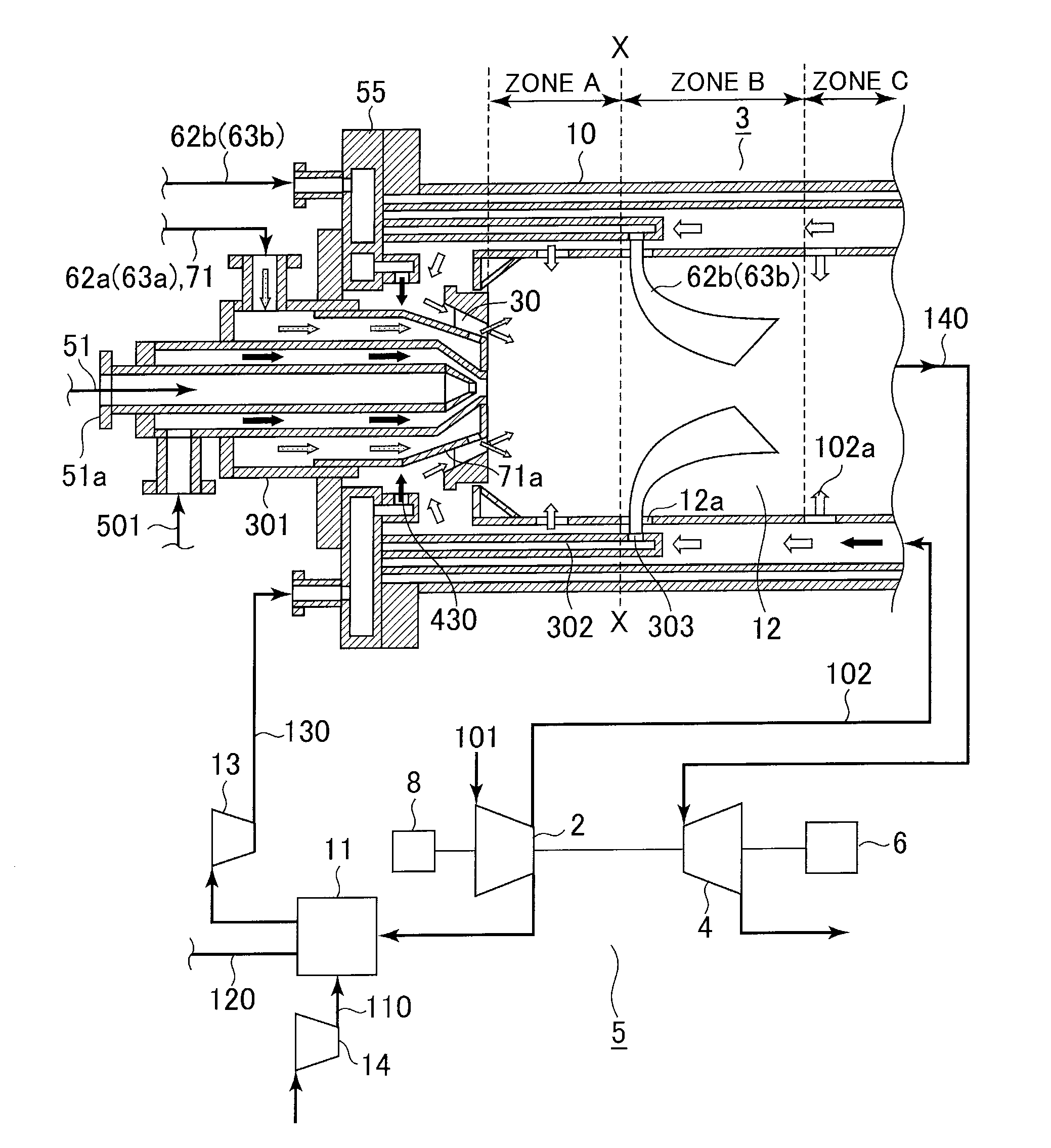 Low NOx Combustor for Hydrogen-Containing Fuel and its Operation