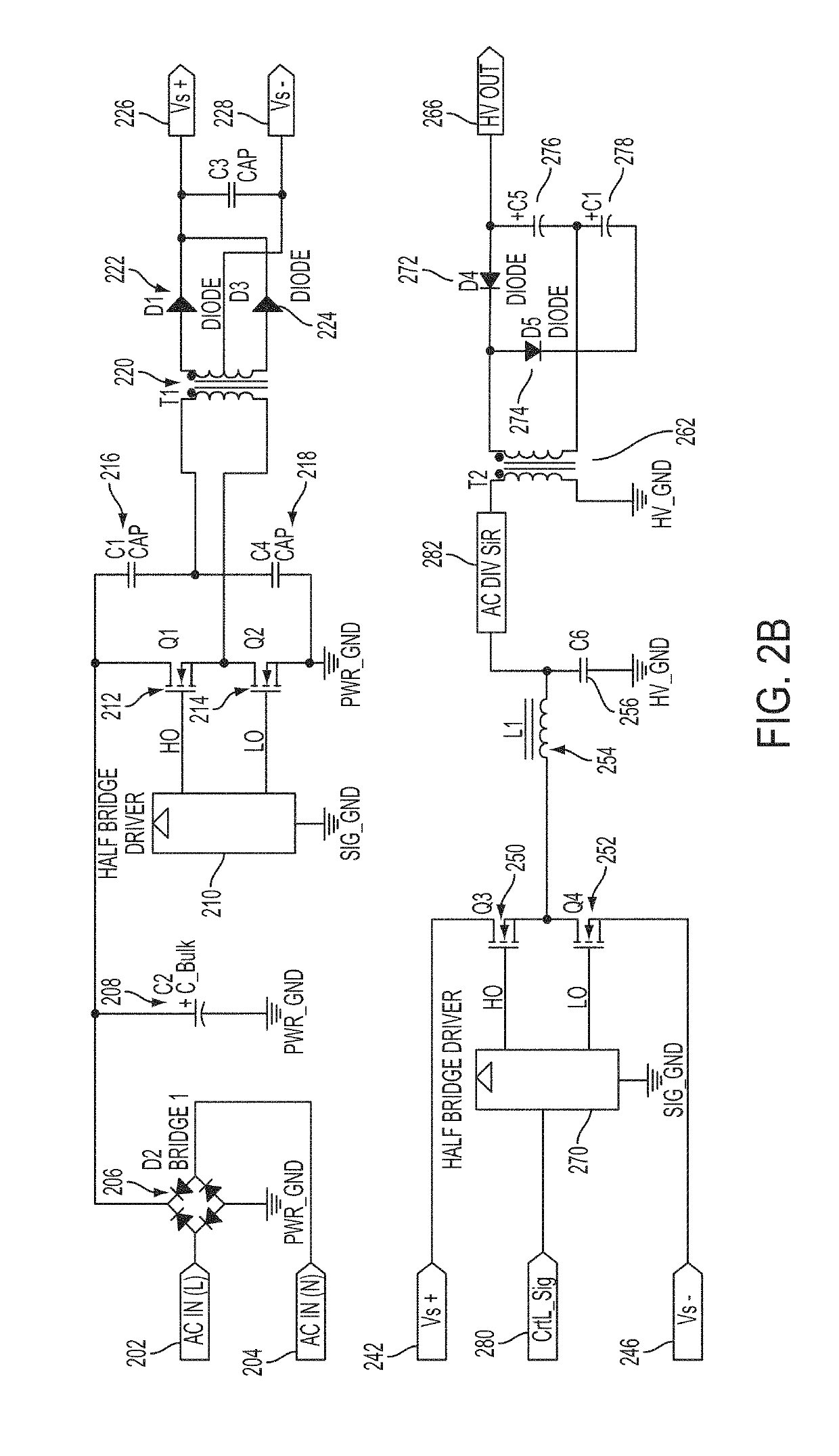 DC high potential insulation breakdown test system and method