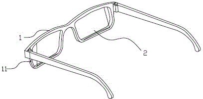 Glasses with adjustable reflection structure