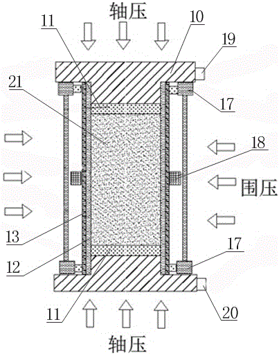 Device and method for testing tri-axial strength of rock under supercritical carbon dioxide condition