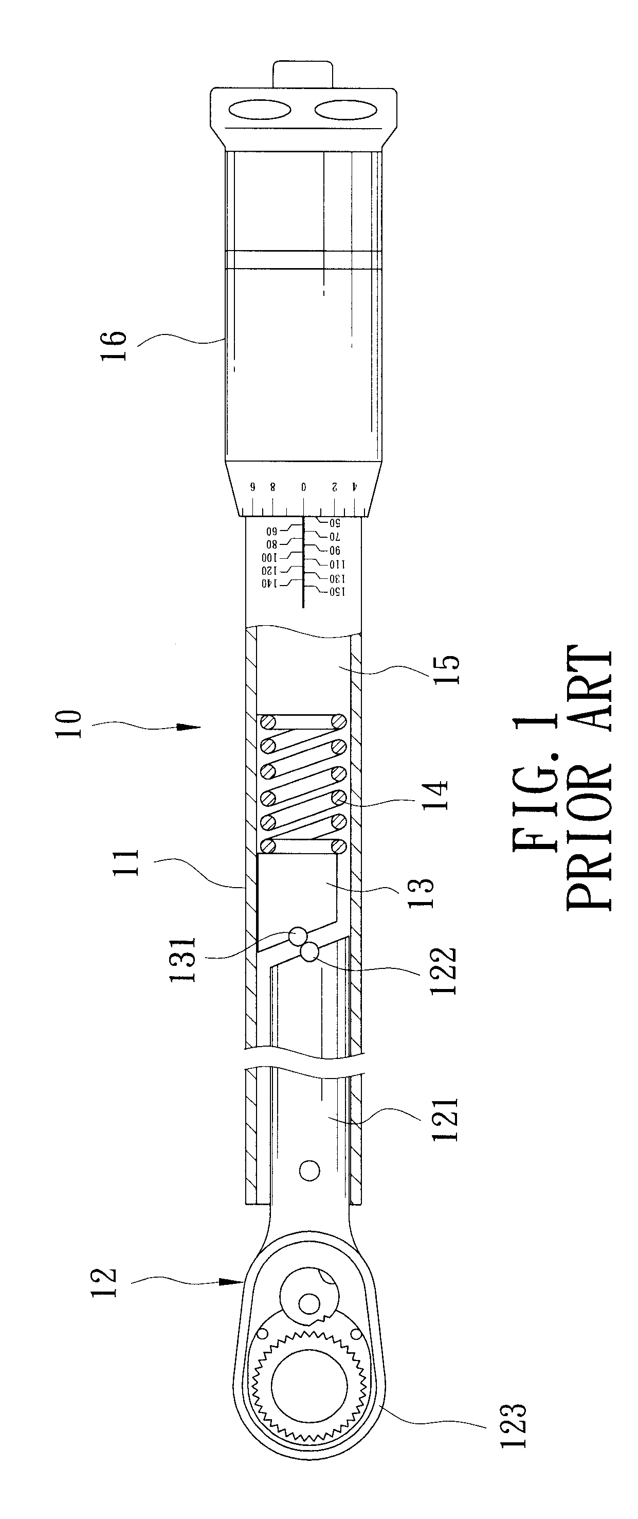 Adjustable torque limiting device for a click-type torque wrench