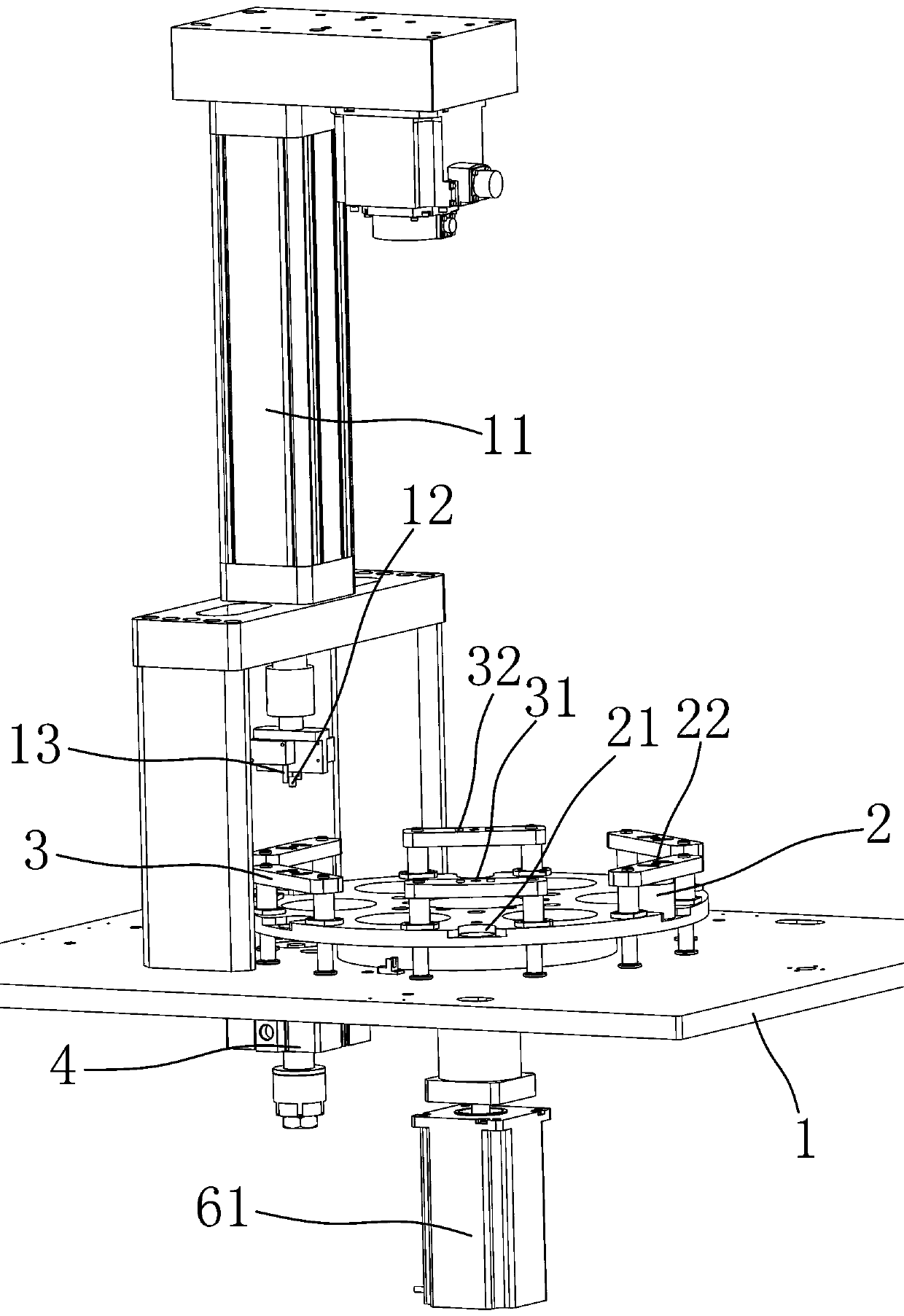 Press fitting device for starting gear on motor shaft