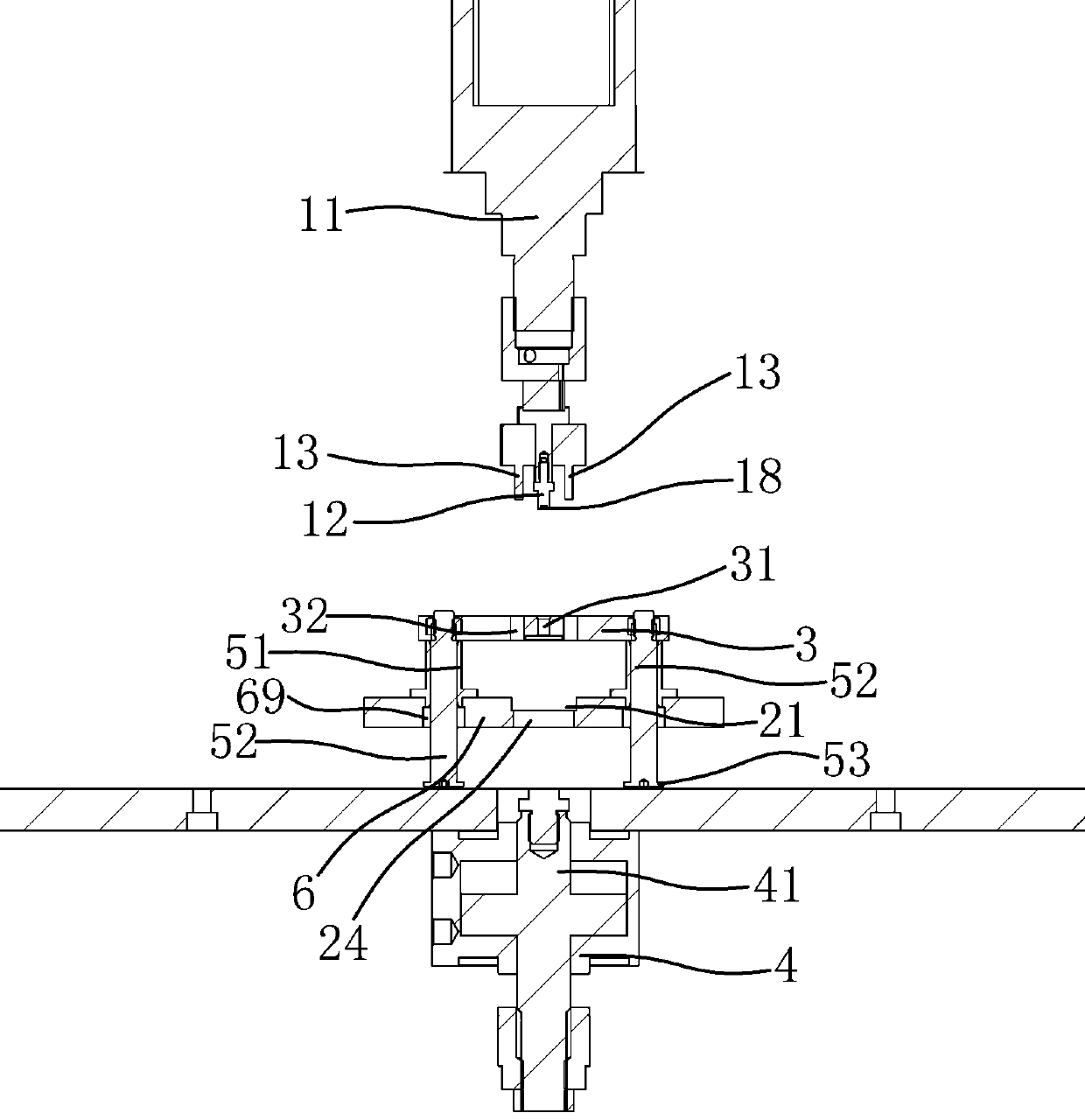 Press fitting device for starting gear on motor shaft