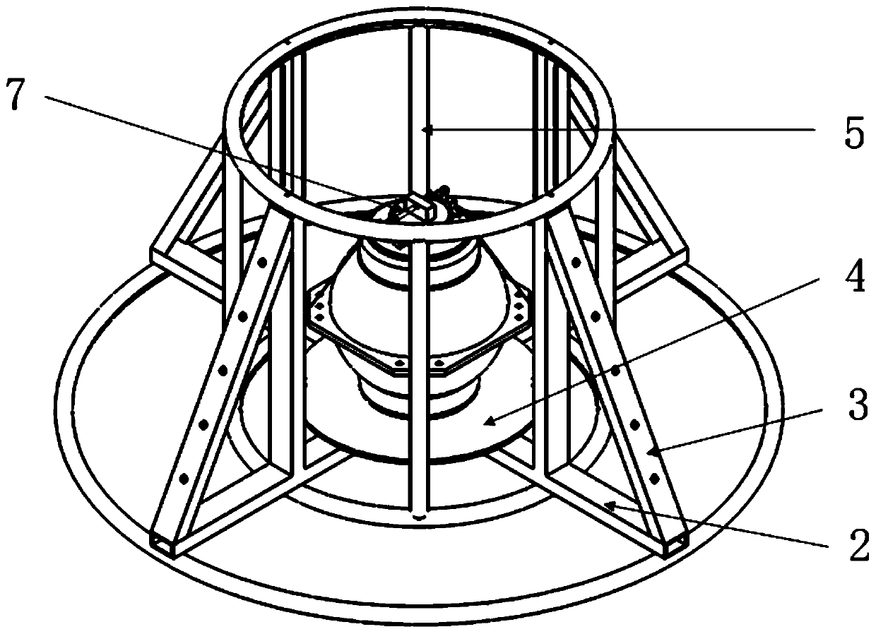 Support device for submarine seismograph placement based on rigid connection