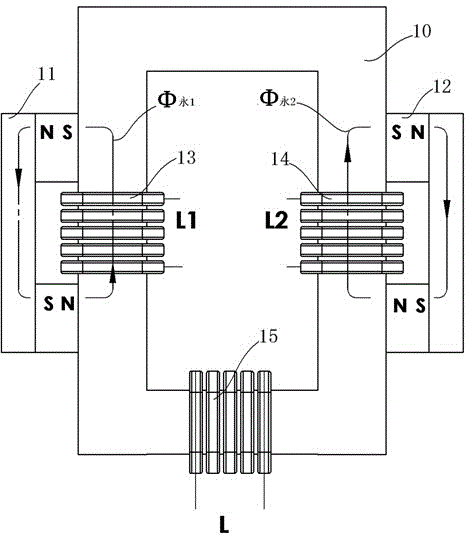 AC permanent magnet gain transformation device and voltage regulating and control method thereof
