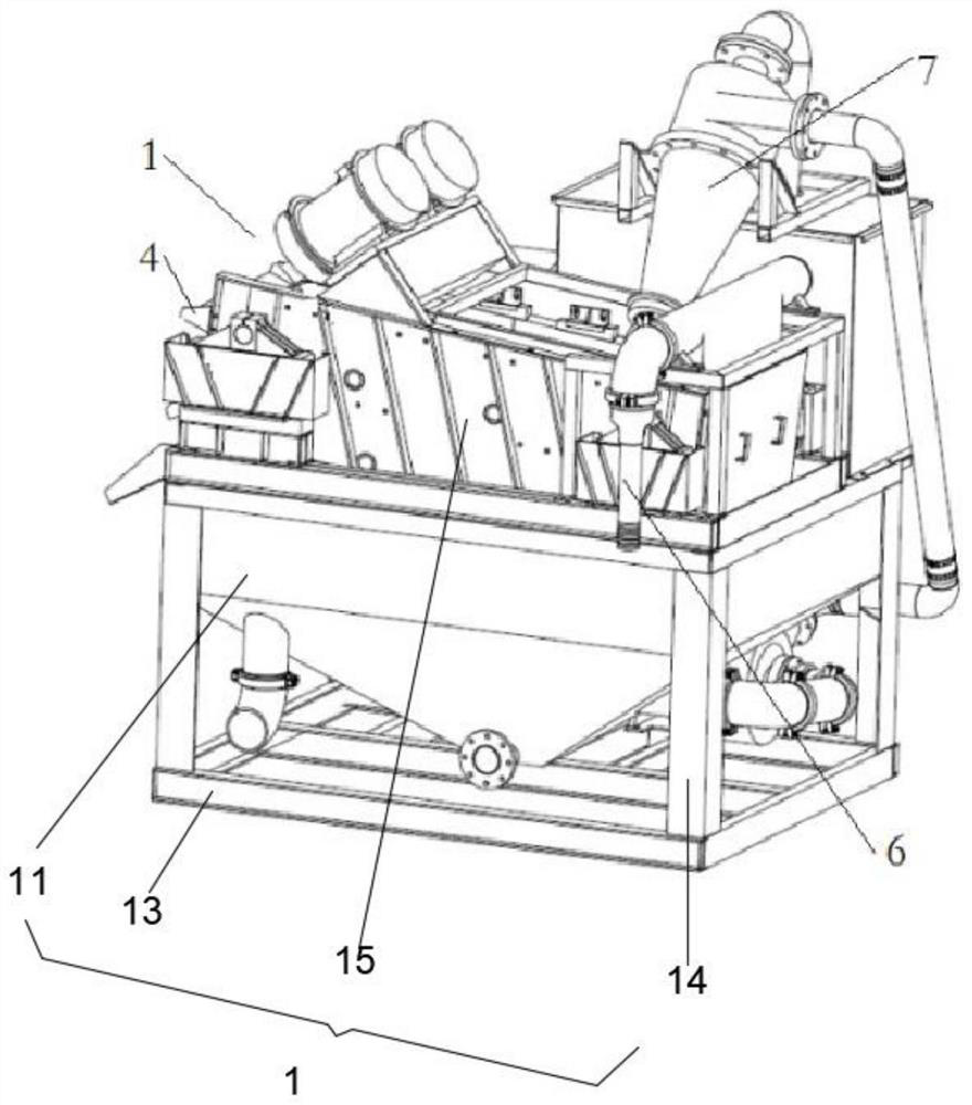 Sand separating and washing all-in-one machine