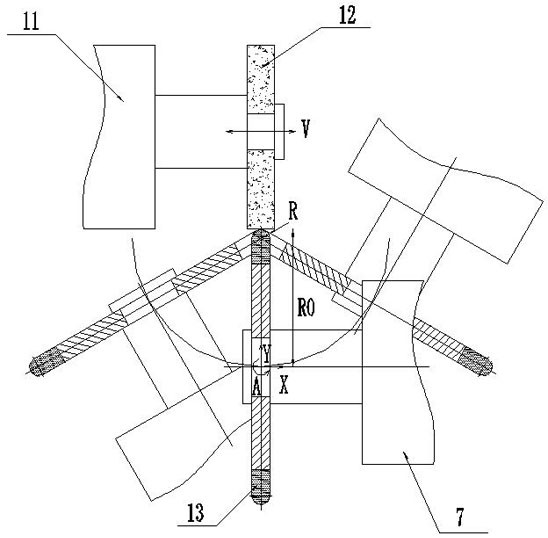 Method and device for trimming arc surface of ceramic cbn grinding wheel for ballway grinding