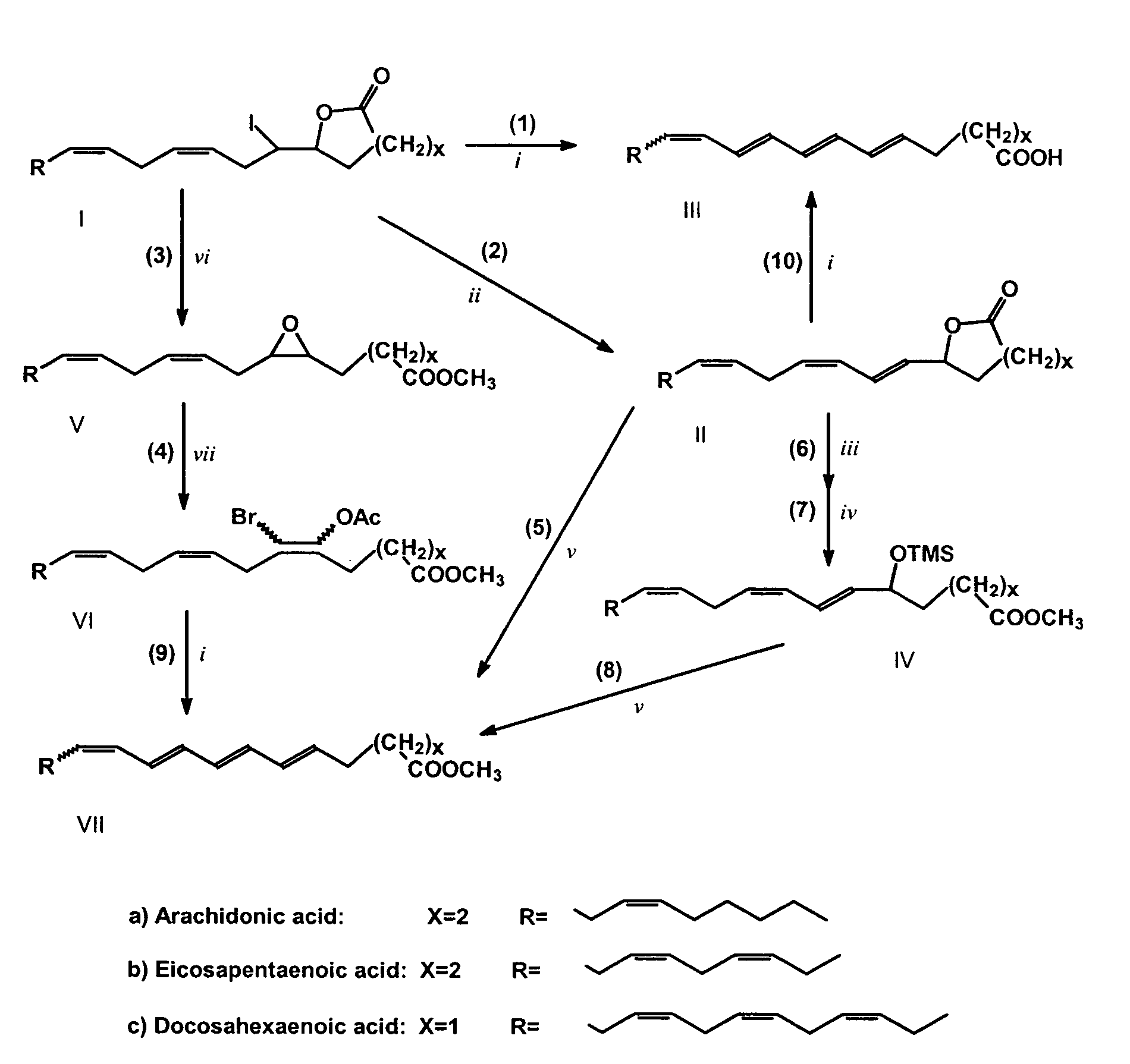 Synthesis of polyconjugated fatty acids