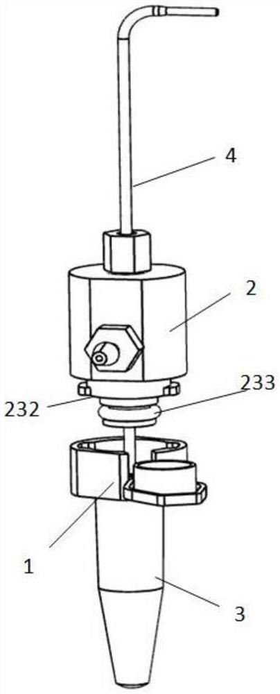 Micro-liquid sample introduction device for centrifugal tube and use method of micro-liquid sample introduction device