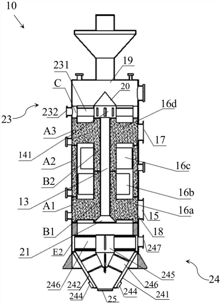 Internally and externally heated pyrolysis reactor