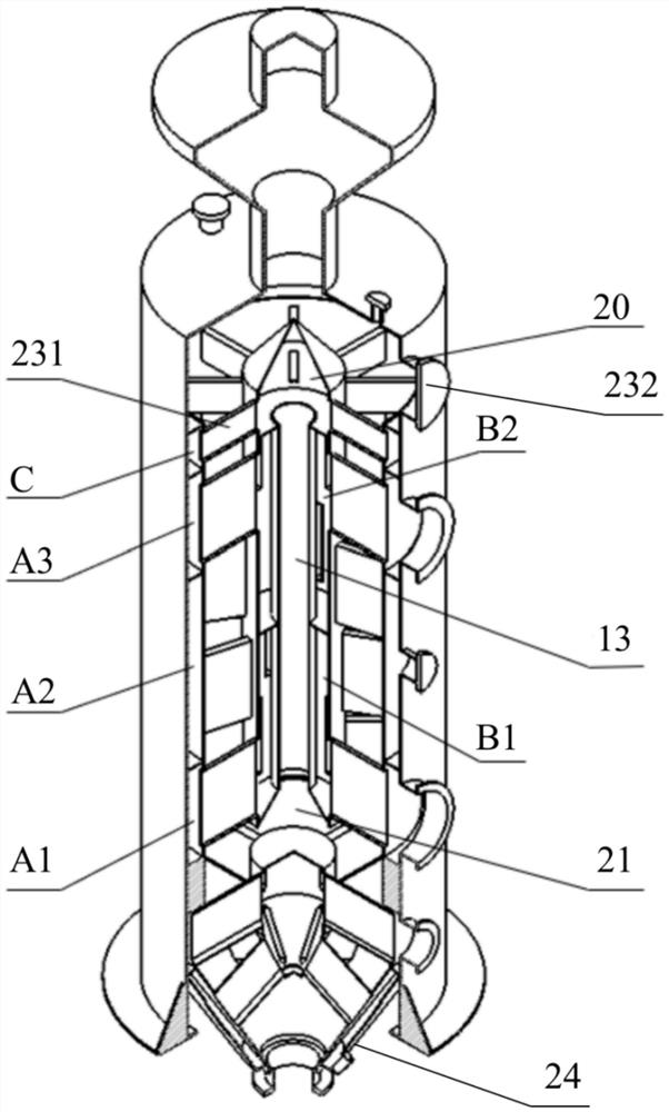 Internally and externally heated pyrolysis reactor