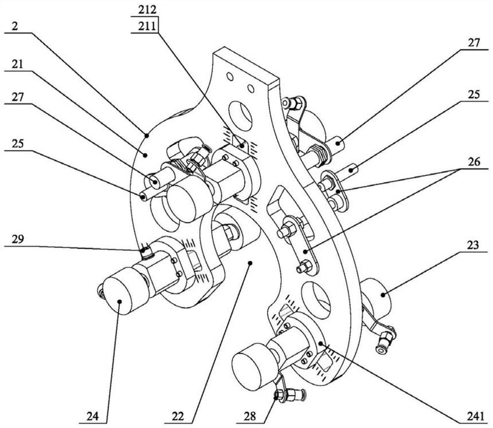 Brake disc machining robot feeding and discharging production line and production method