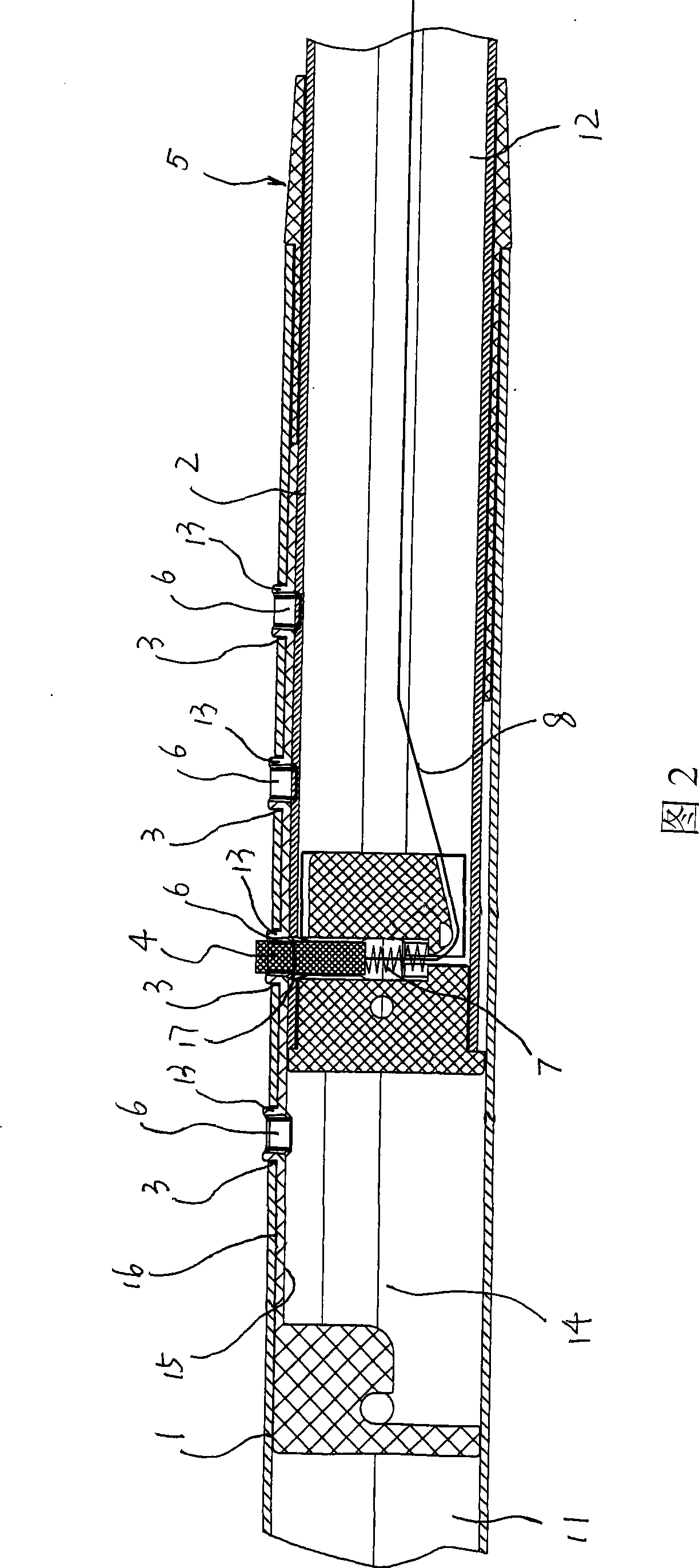 Expansion pulling handle rod of baby carriage