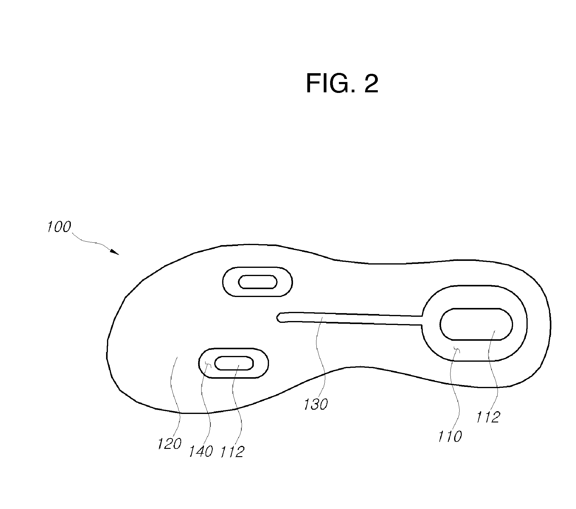 Structure of shoe sole having superior ventilation function and double- landing function