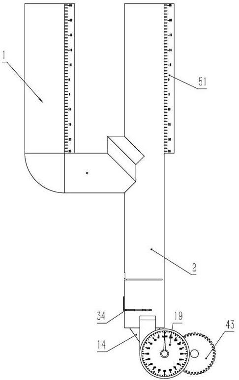 Fluid pressure measuring device based on fluid statics principle