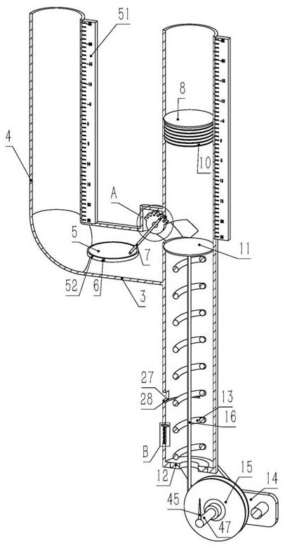 Fluid pressure measuring device based on fluid statics principle