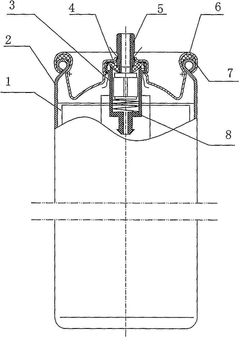 Nail gun aerosol can and filling method thereof