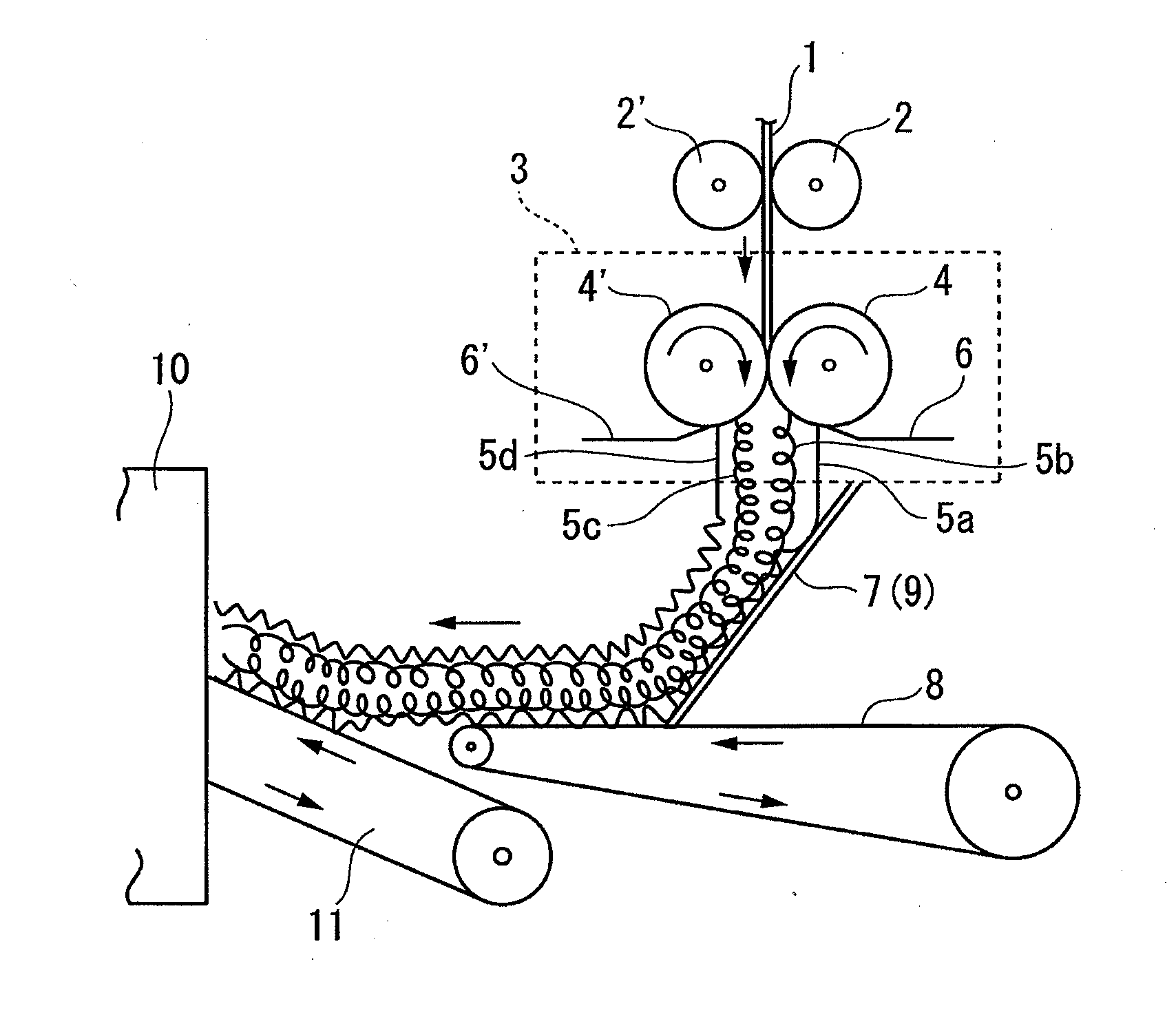 Apparatus for cutting and ejecting noodles, and noodle scraper